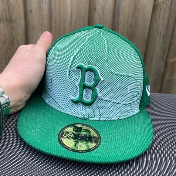 LOT OF 2 Vintage Embroidered MLB Boston Red Sox Atlanta Baseball Cap Hat New Era - Picture 4 of 12